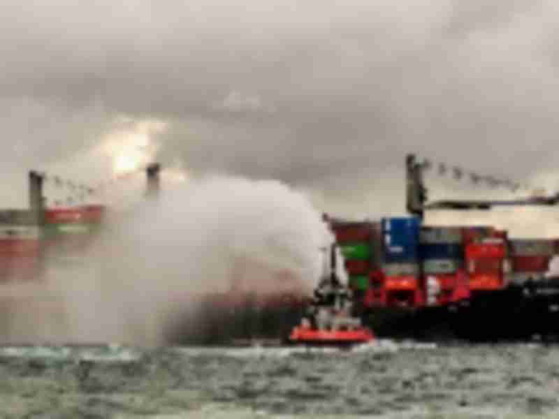 Container ship ablaze off Colombo threatens chemical, oil spill