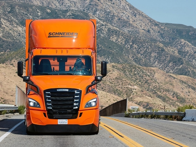 Schneider is first major carrier to achieve six million zero emission miles with the Freightliner eCascadia