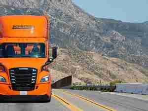 Schneider is first major carrier to achieve six million zero emission miles with the Freightliner eCascadia