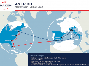 CMA CGM to revamp its AMERIGO service connecting the Mediterranean & North America