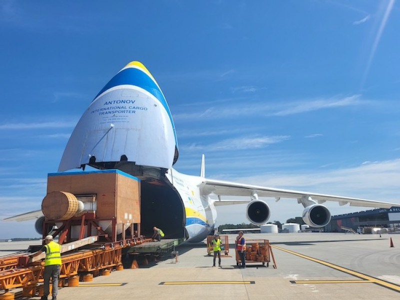 Antonov Airlines performed urgent transportation of rotor for power plant from USA to Japan