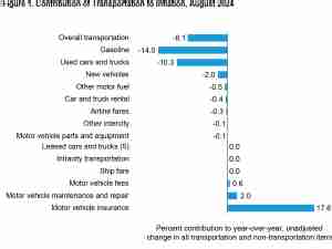 Transportation costs slow inflation for first month since July 2023