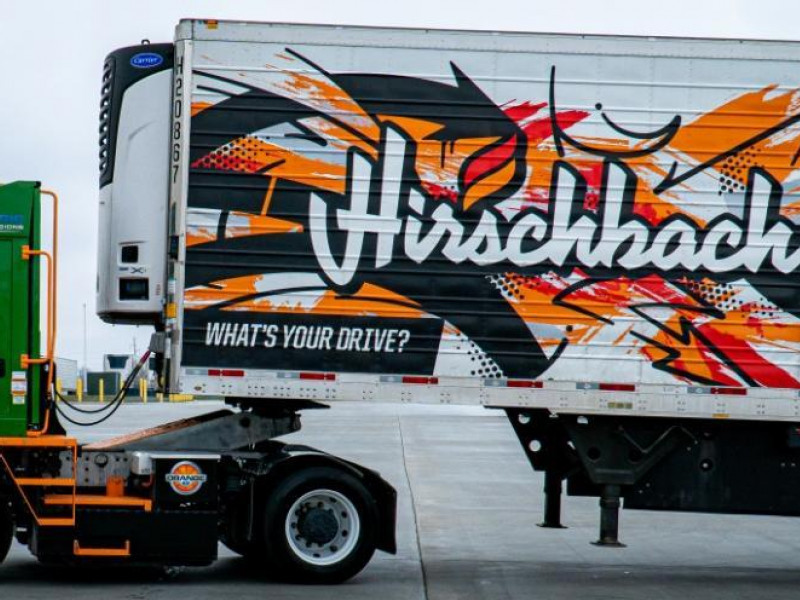 Hirschbach Motor Lines and Lineage Logistics further reduce carbon footprint with Orange EV electric yard trucks