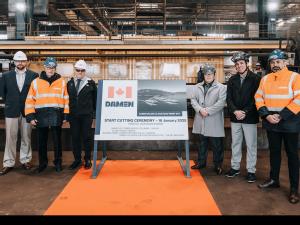 Damen cuts steel on latest Island Class vessel for BC Ferries