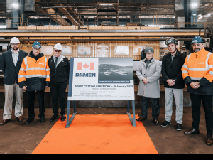 Damen cuts steel on latest Island Class vessel for BC Ferries