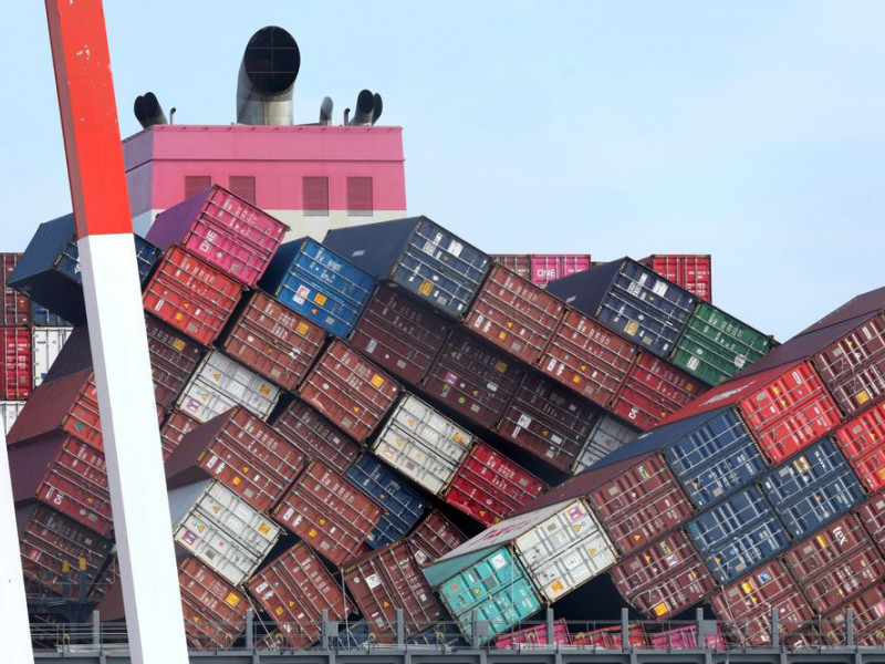 Another ship in rough Pacific Ocean spills containers overboard