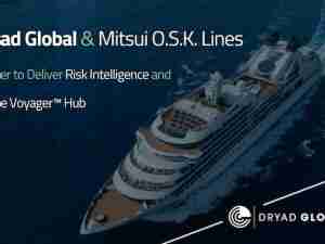 Mitsui O.S.K. Lines signs multi-year contract with Dryad Global for risk intelligence and secure voyager hub support