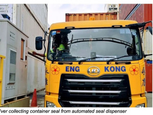 Eng Kong installed Singapore’s first automated seal dispenser system at one of their container depots