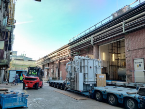 Fioravanti moved heavy transformer from Italy for positioning in Germany