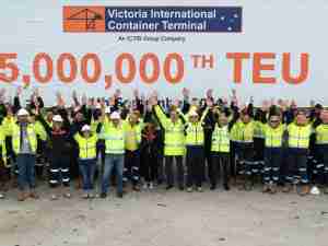 Victoria International Container Terminal hits 5 million TEUs