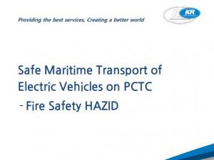 KR publishes report on safe maritime transport of electric vehicles on PCTCs