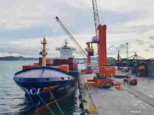 Visayas Container Terminal handles first gearless vessel