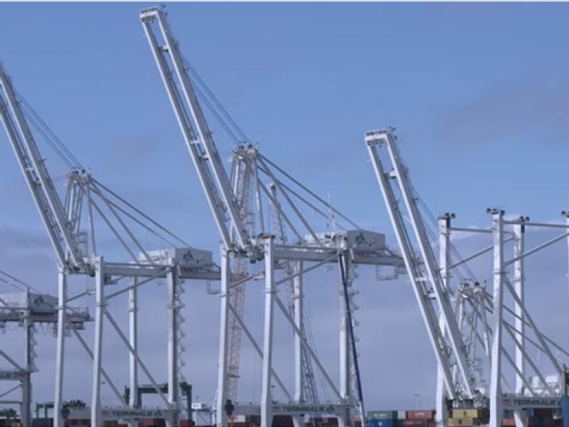 North America’s tallest cranes rise at the Port of Oakland