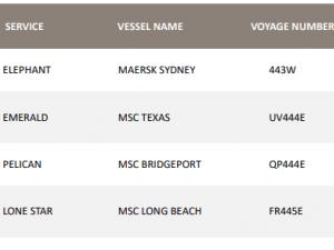 MSC schedule update – Trade Asia to USA East Coast