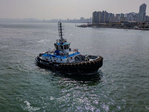 Wilson Sons in Port of Santos, with WS Onix, the sixth and last tugboat involving more sustainable technology and exceptional power