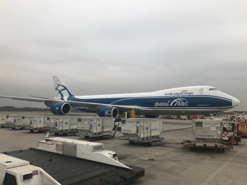 AirBridgeCargo airlines completes record transportation of 27 RKN Envirotainer containers onboard a single flight