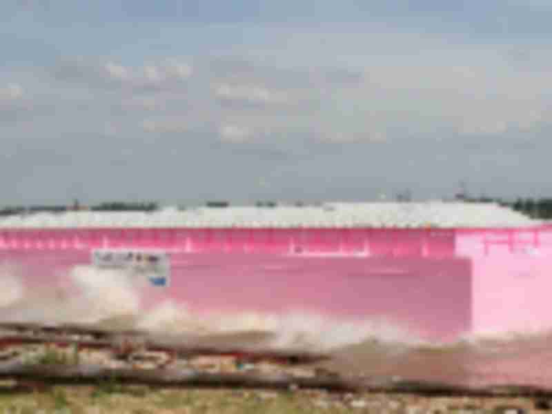 Pink barge “Big Hope 1” promotes cancer research on first visit to Port of Indiana-Burns Harbor