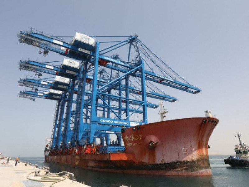 Khalifa Port receives first ARMG and STS cranes for COSCO SHIPPING Abu Dhabi Terminal