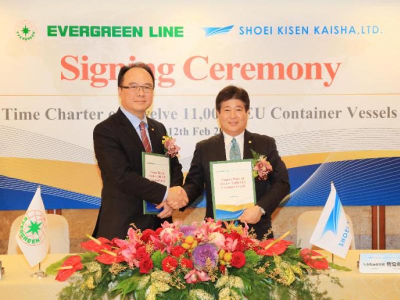 Evergreen charters twelve 11,000 TEU containerships