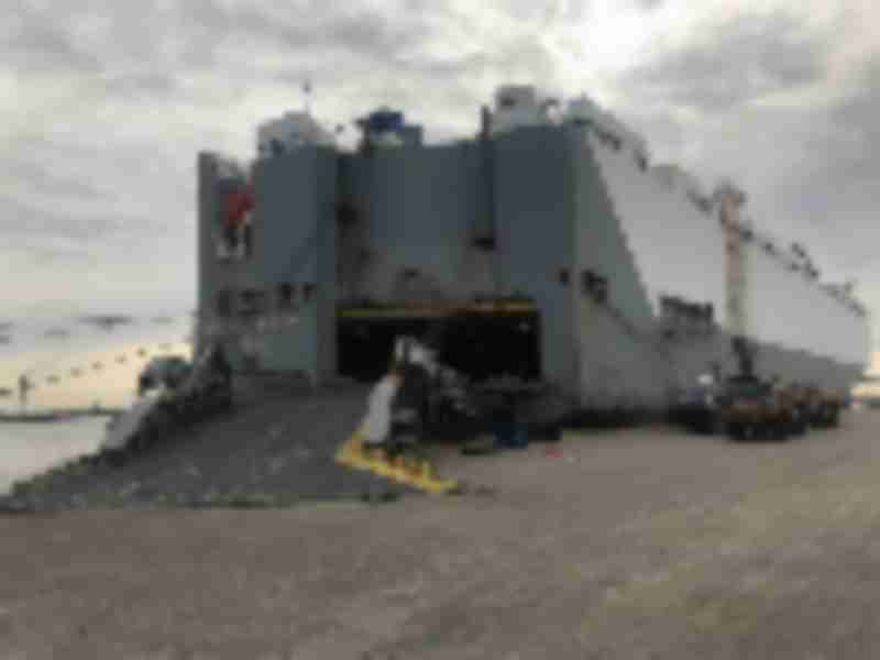 The Port of Wilmington, Delaware celebrates first export shipment of finished Ford vehicles