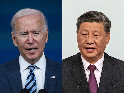 Presidents Joe Biden and Xi Jinping