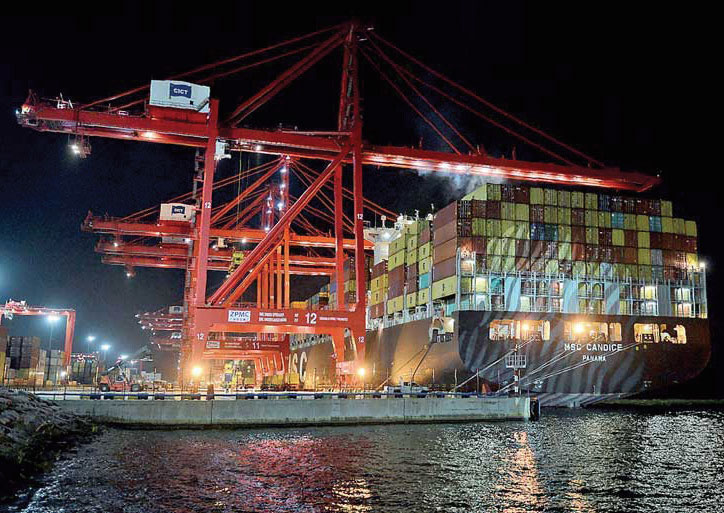 45% of Colombo’s transshipment volumes originated from or destined to an Adani Port’s terminal in India