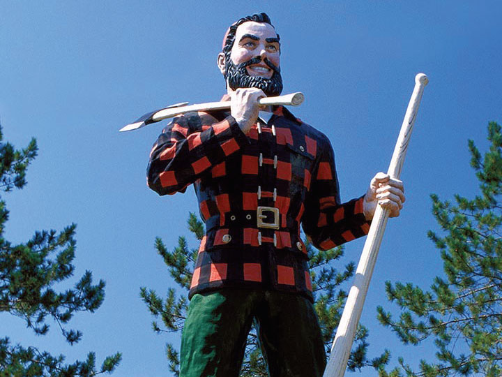 Paul Bunyan statue in Bangor, ME (photo credit: Greg Hartford, AcadiaMagic)