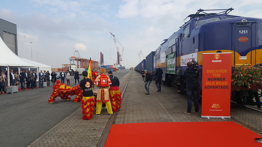 The first service on the New Silk Road from Amsterdam to China has left from Amsterdam Container Terminal