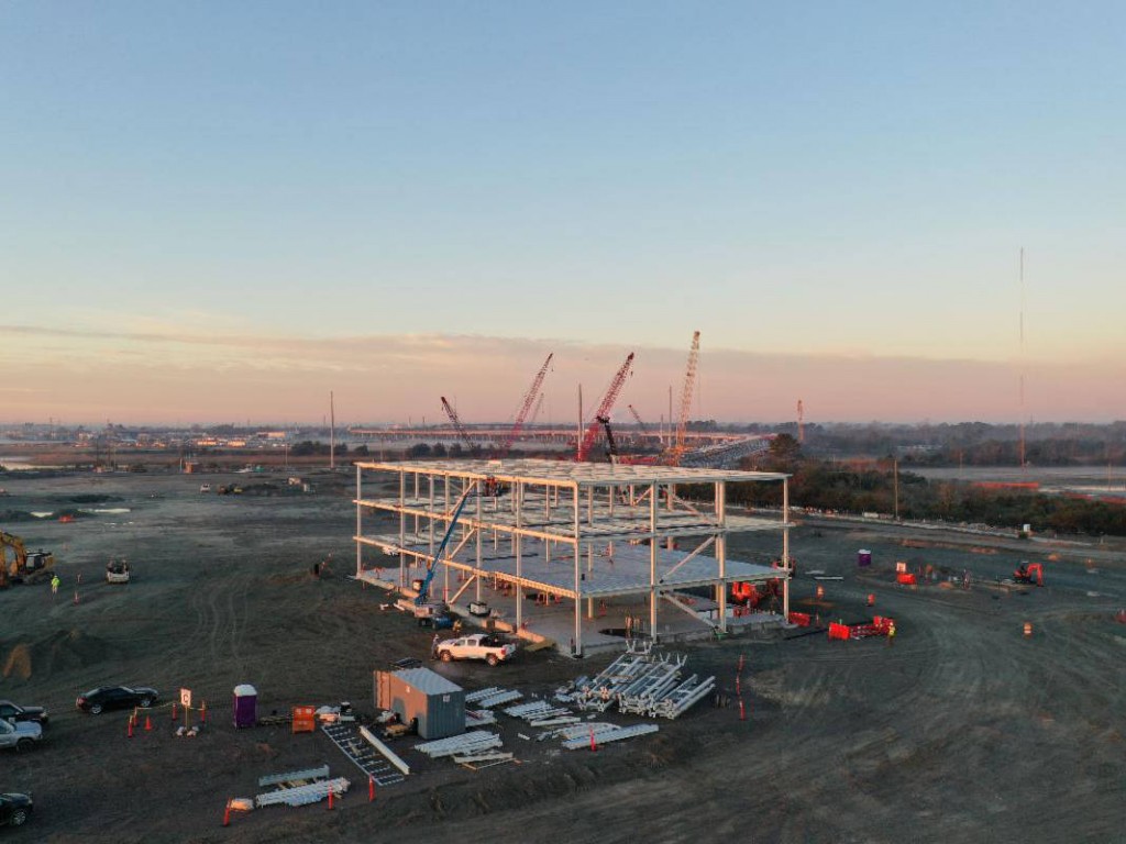 The new operations building is the first and largest building on the Hugh K. Leatherman Sr. Terminal in North Charleston. (Photo/S.C. Ports/Walter Lagarenne)