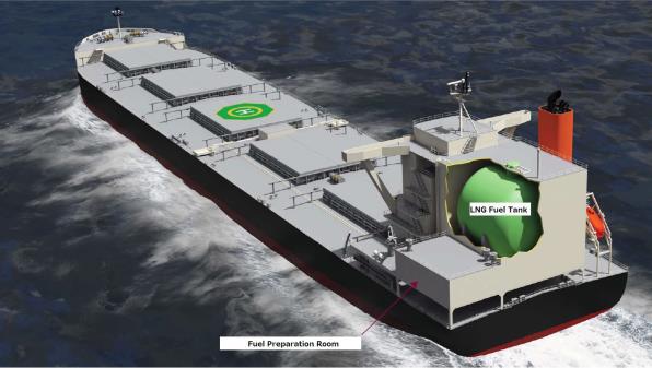 Location of LNG Fuel Tank