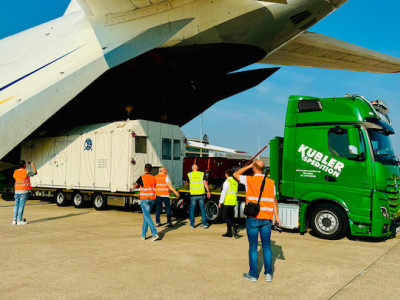 ANTONOV Airlines delivers European critical satellite to the launch site in Titusville, FL