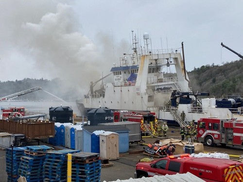 Unified command continues response to a vessel fire in Tacoma | AJOT.COM