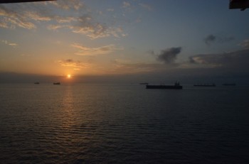 Panama Canal at Sunset