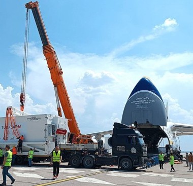 ANTONOV Airlines delivers Turkish Türksat 6A satellite from Ankara to Florida for launch by SpaceX