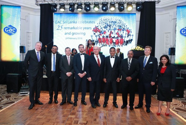 From left: Group Vice-President, Legal and Compliance, GAC, Andrew Leach; Managing Director, GAC Sri Lanka, Mahesh Kurukulasuriya; Regional Manager, Freight Sales, GAC, Peter Orange; Group Vice President, Asia Pacific, GAC, Fredrik Nyström; Group Co-Chairman, GAC, Björn Engblom; Joint Managing Director, McLarens Holding Ltd, Dinesh Jayawardena; Director, GAC Shipping, Sri Lanka, Rohan De Silva; Group President, GAC, Bengt Ekstrand; Joint Managing Director, McLarens Holding Ltd, Shehara Jayawardena (Mrs) 