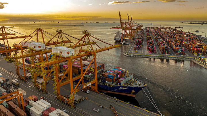 Berths 5 and 6 of the Manila International Container Terminal