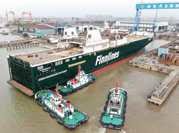 Finneco III, the third hybrid ro-ro vessel in a series, was launched in China on 22 November 2021.