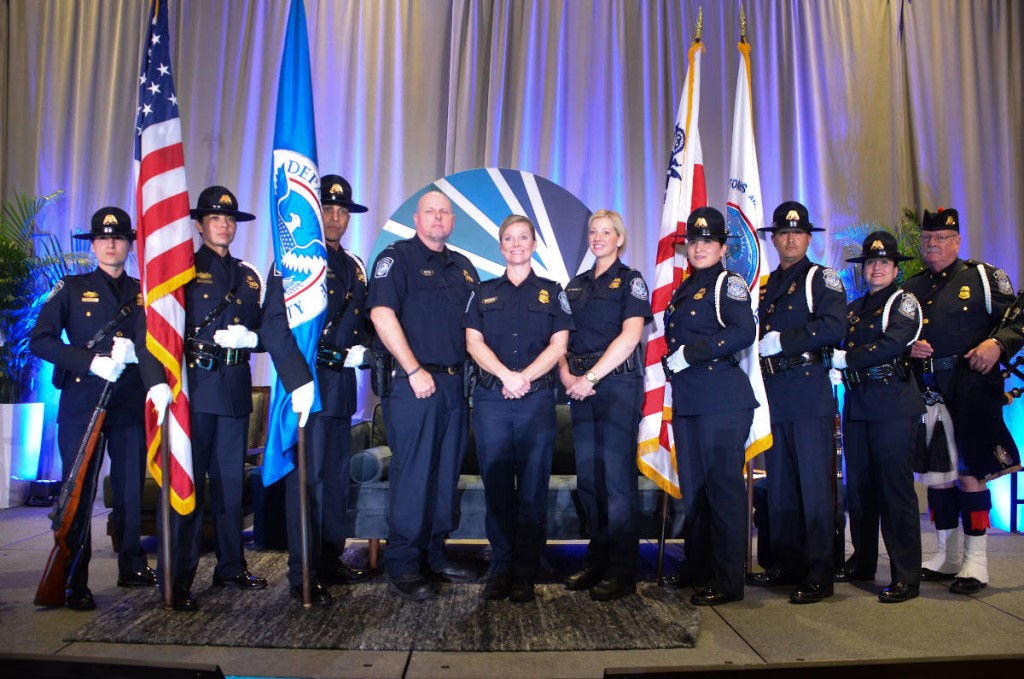 Members of U.S. Customs and Border Protection Area Port of Jacksonville with Area Port Director Jennifer Bradshaw (center) during the 2020 State of the Port in February