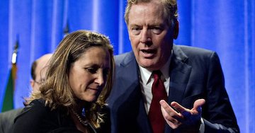 Canadian Foreign Minister Chrystia Freeland, US Trade Rep Robert Lighthizer