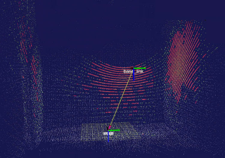 Simultaneous localization inside hold using LiDAR