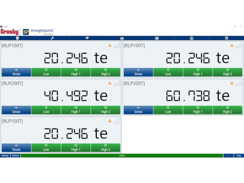 SP’s Insight is designed for use with large capacity load cells and allows users to quickly report weight and centre of gravity. 