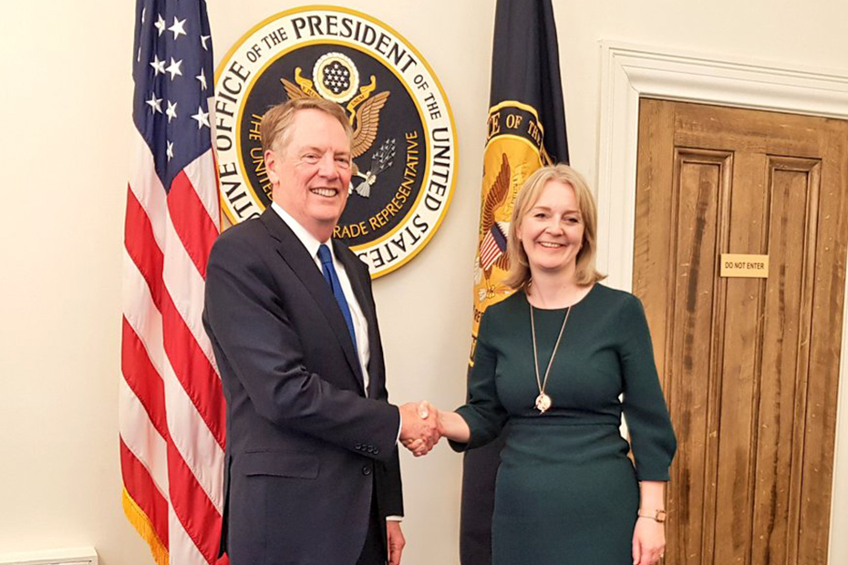 US Trade Rep. Robert Lighthizer, Trade Secretary Liz Truss